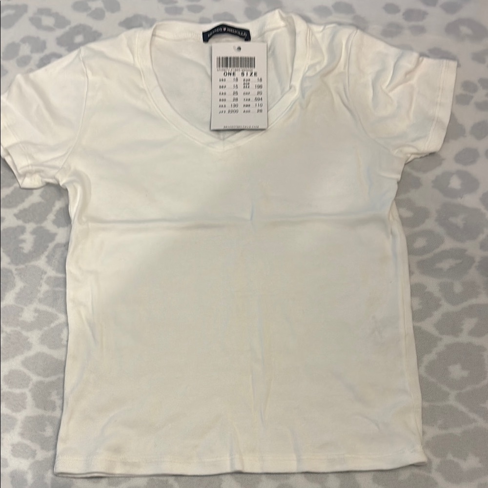 White V-Neck Girls Top